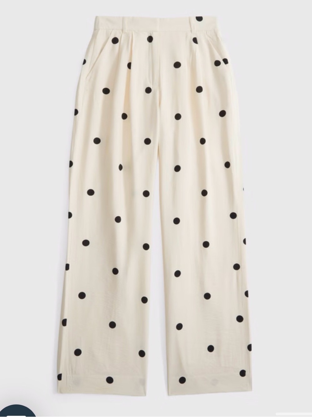 A&F Sloane Crepe Tailored Lightweight Wide Leg Pant SHORT length
